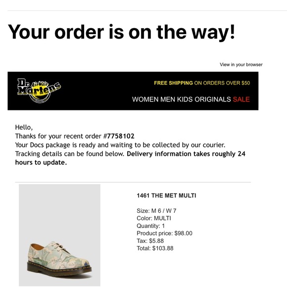 Dr. Martens Fuji the met Masterpiece size US7 New in box never worn - Picture 7 of 7